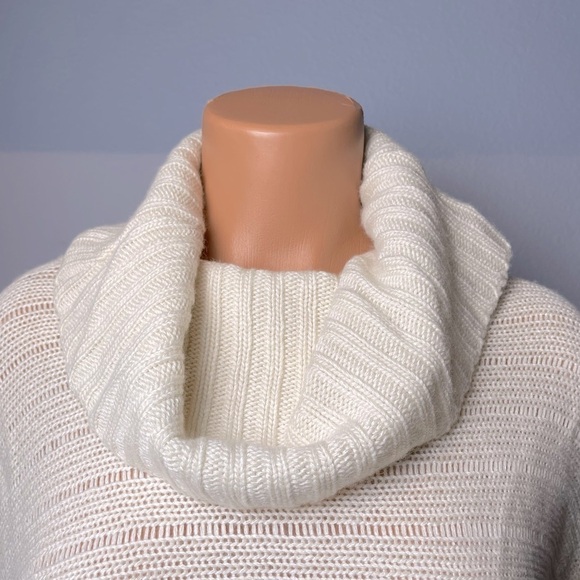 Nwt Calvin Klein Jeans Batwing Sleeve Cowl Neck Ivory Sweater (K05) - Picture 5 of 6